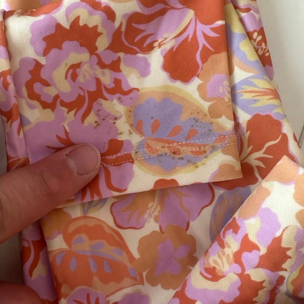 Rusty Surf Women’s One Piece Open Back Paddlesuit Size L‎ Floral Beach Summer - Picture 10 of 10